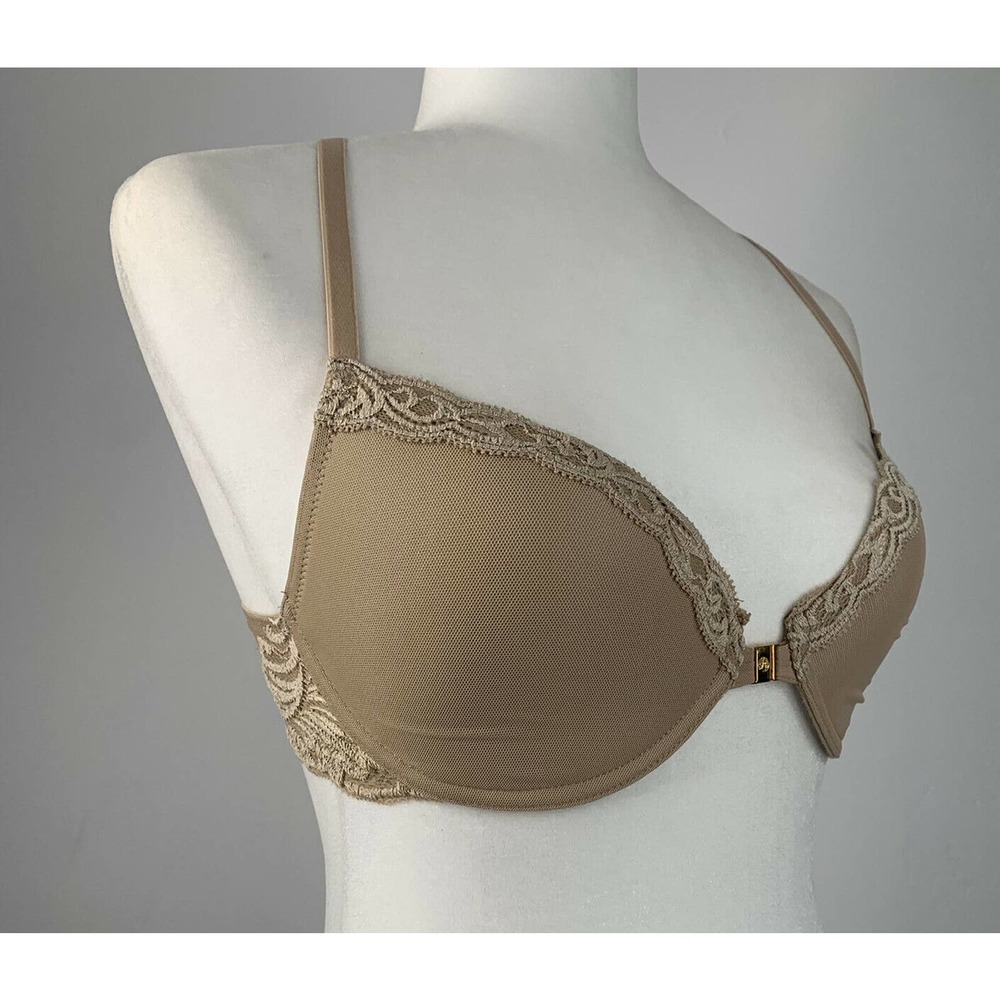 Natori Lace Front Closure Full Coverage Bra 32d - image 2